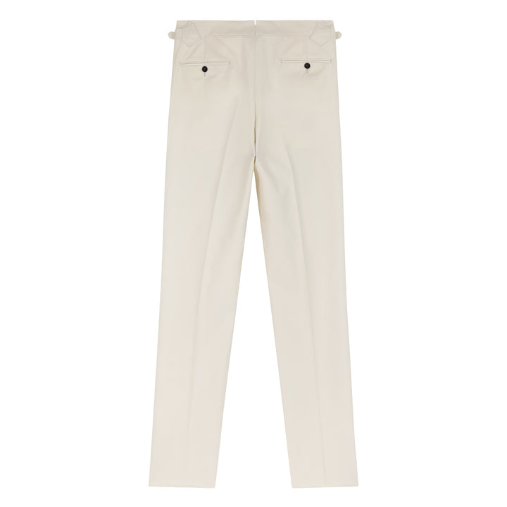 Grant Cream Cotton Trousers