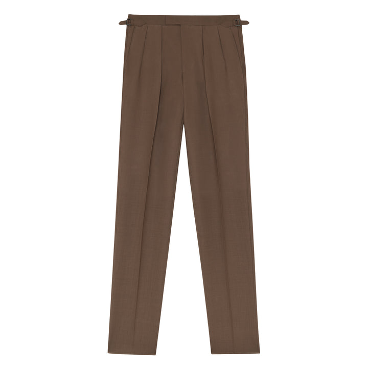 Grant Tan Fresco Wool Trousers