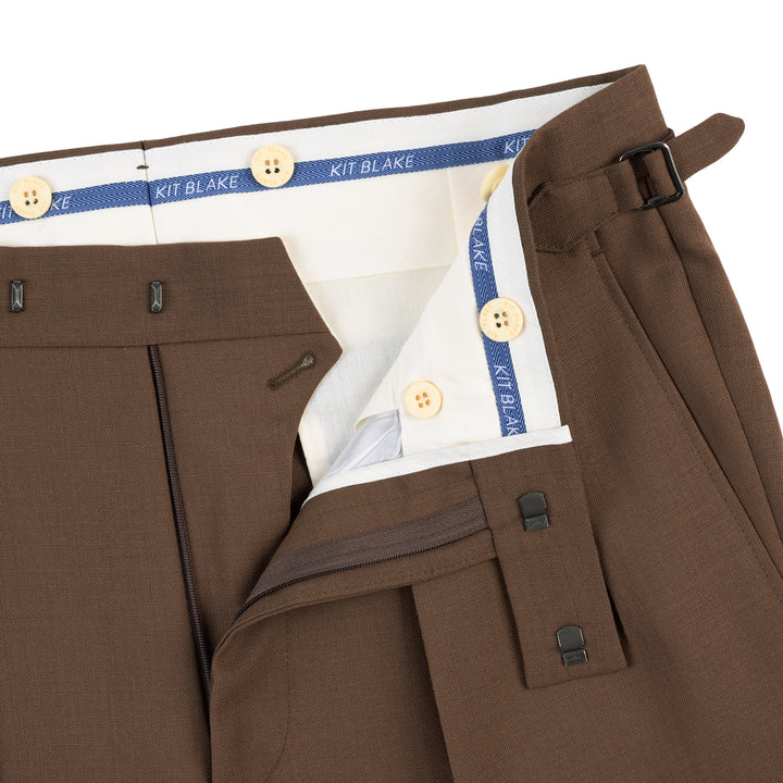 Grant Tan Fresco Wool Trousers