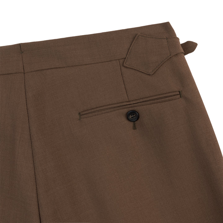 Grant Tan Fresco Wool Trousers
