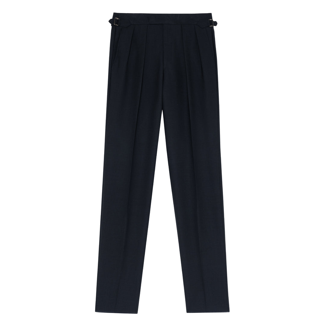 Grant Black Fresco Wool Trousers