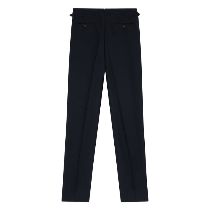 Grant Black Fresco Wool Trousers