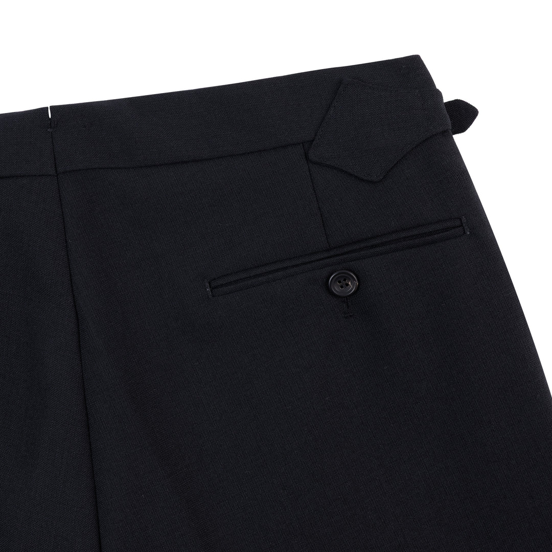 Grant Black Fresco Wool Trousers