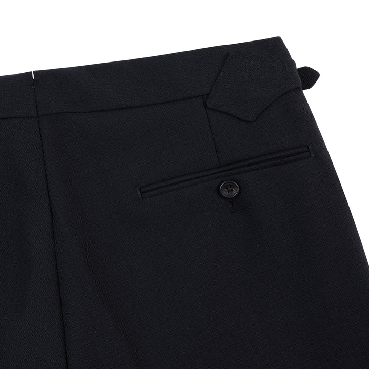 Grant Black Fresco Wool Trousers