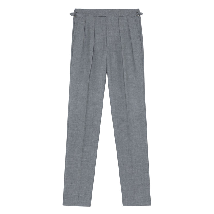 Grant Light Grey Tropical Wool Trousers