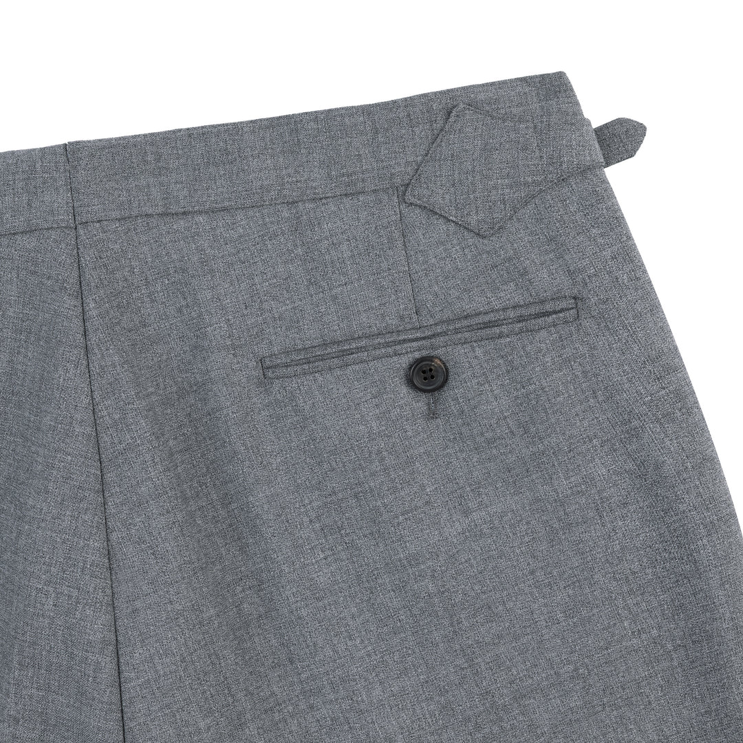 Grant Light Grey Tropical Wool Trousers