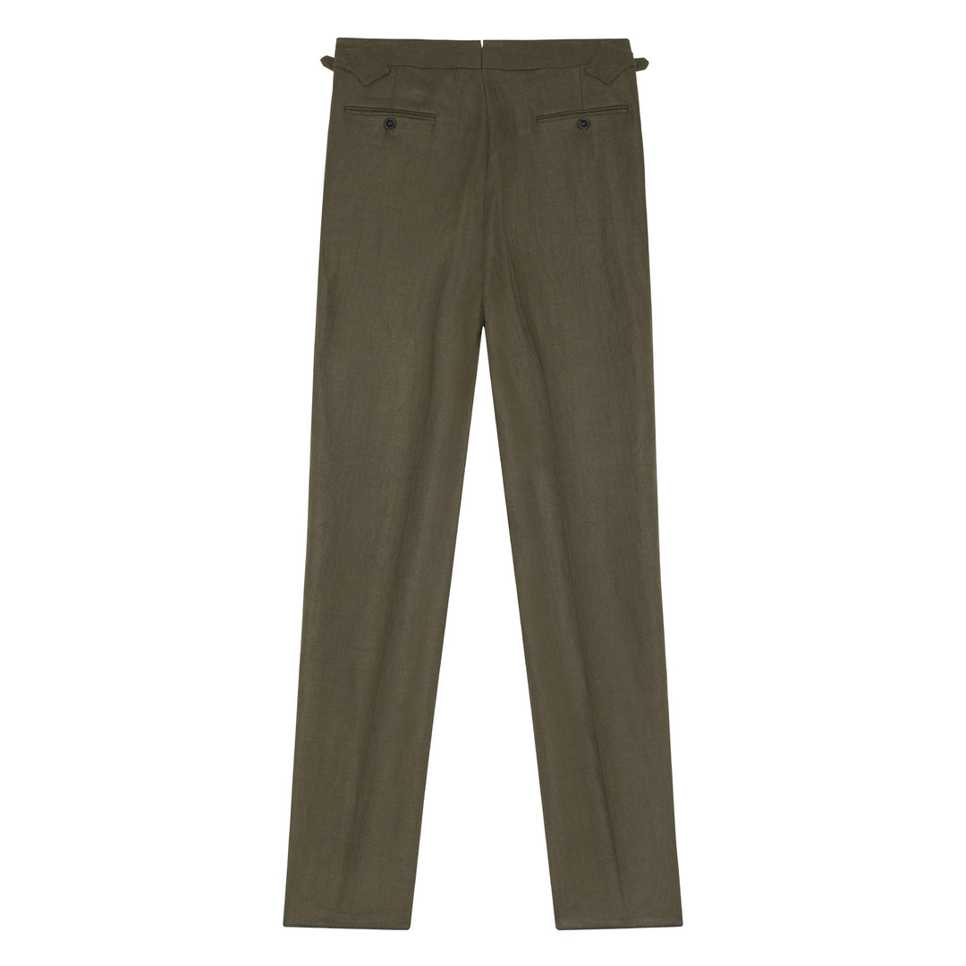 Grant Olive Maison Hellard & Permanent Style Linen Trousers