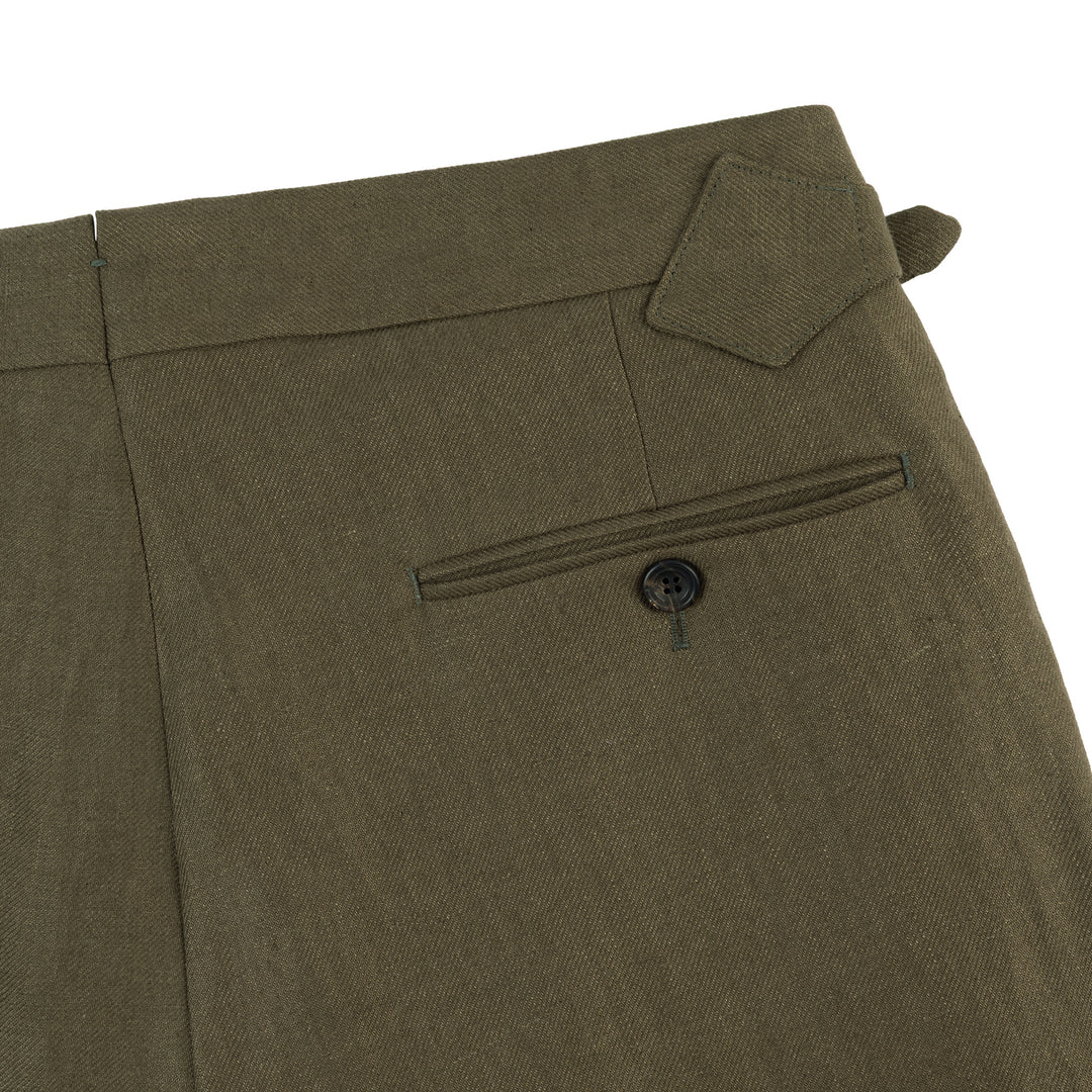 Grant Olive Maison Hellard & Permanent Style Linen Trousers