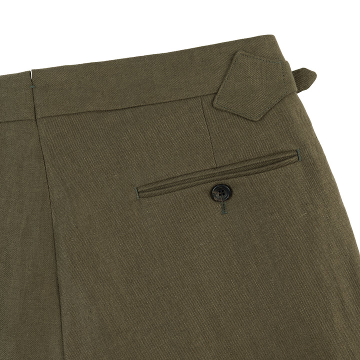 Grant Olive Maison Hellard & Permanent Style Linen Trousers