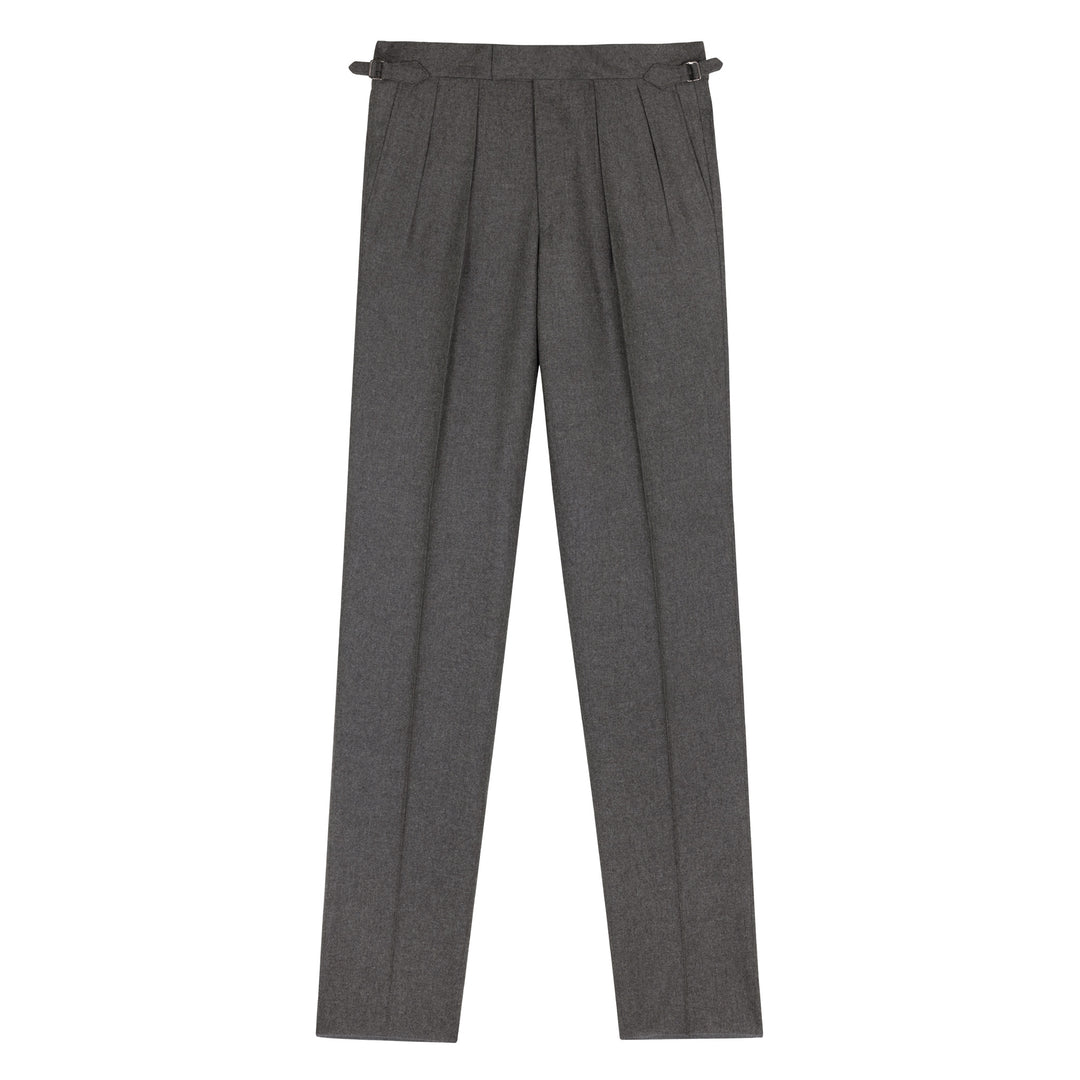 Grant Light Brown Wool Flannel Trousers