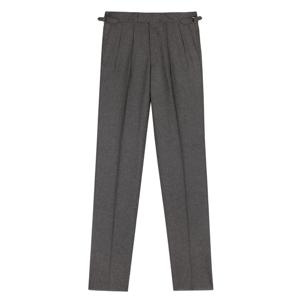 Grant Light Brown Wool Flannel Trousers