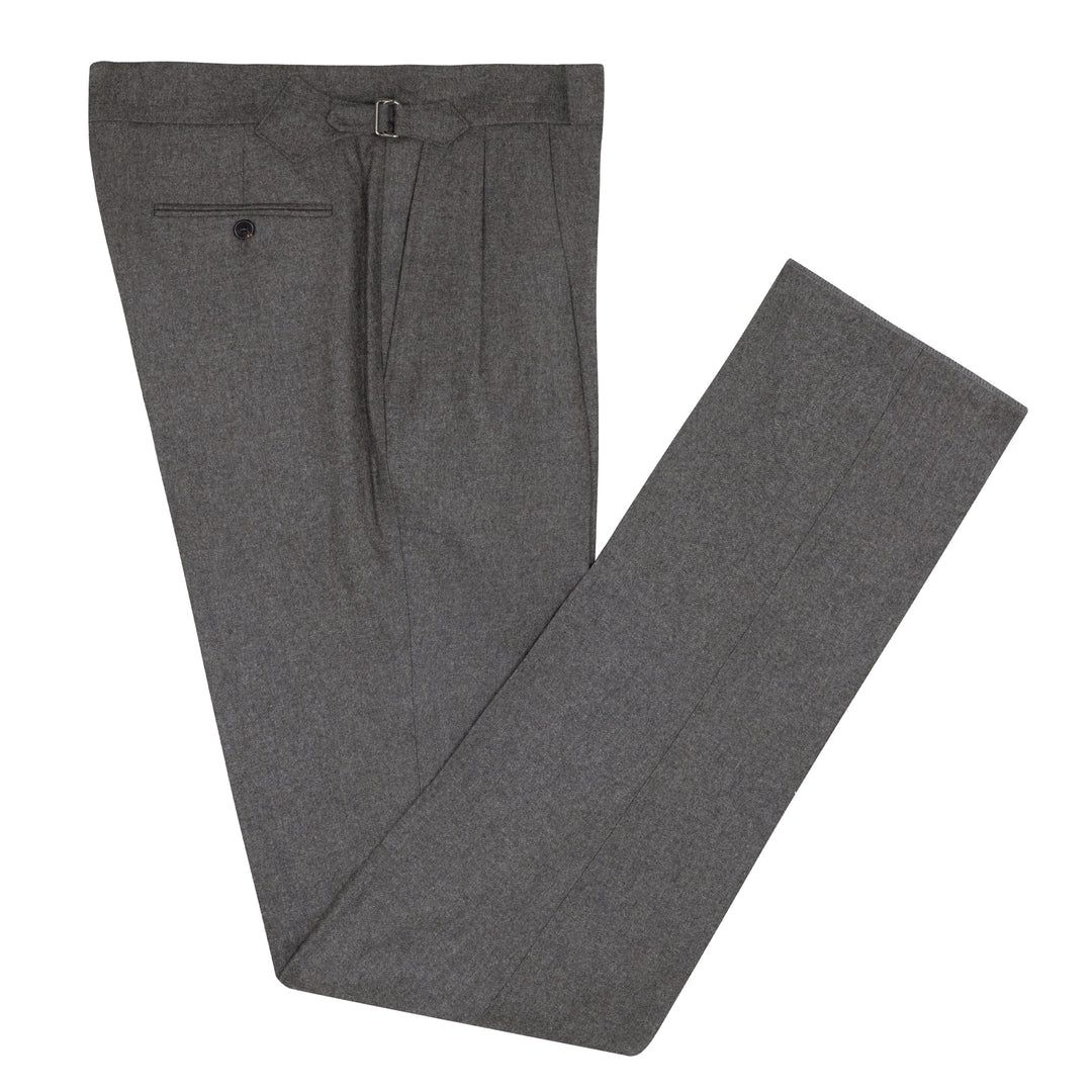Grant Light Brown Wool Flannel Trousers