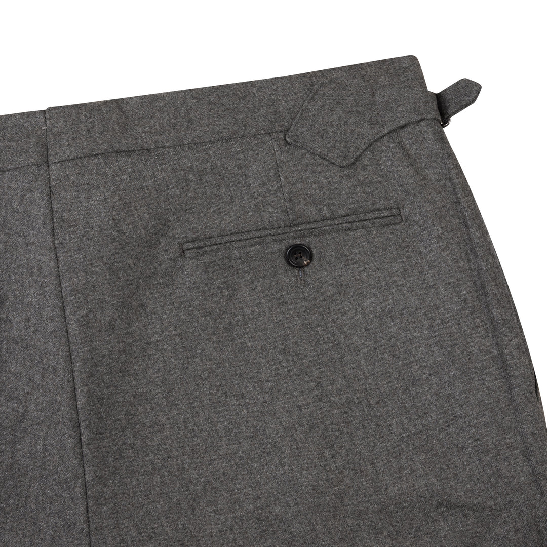 Grant Light Brown Wool Flannel Trousers