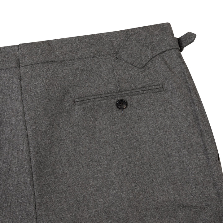 Grant Light Brown Wool Flannel Trousers