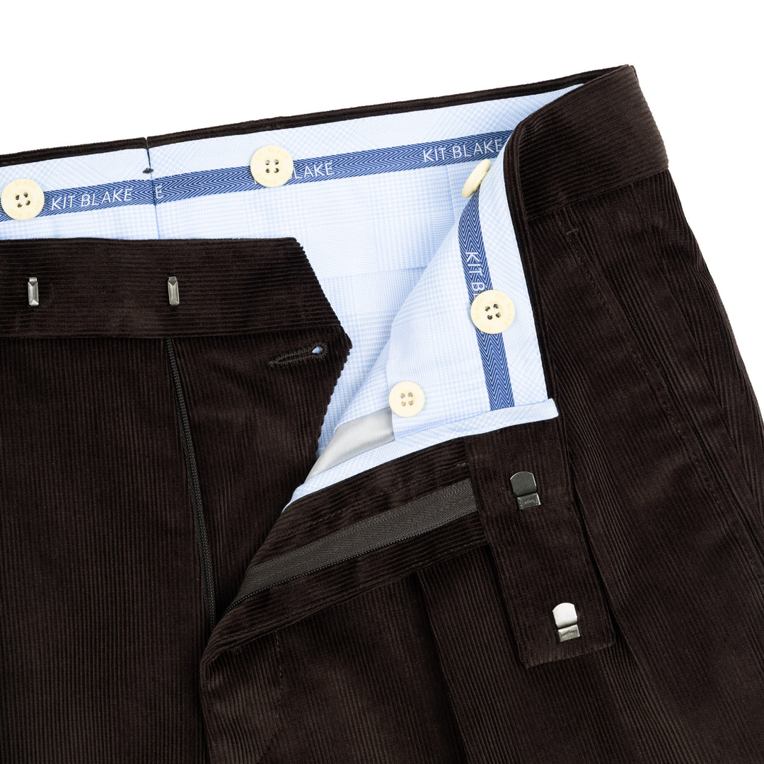 Grant Brown Cotton Corduroy Trousers