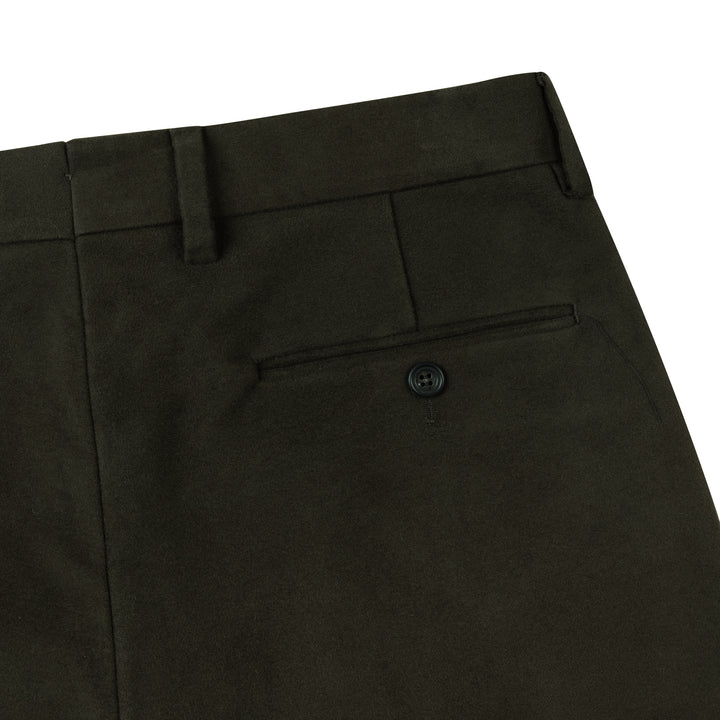 Grant Dark Brown Cotton Moleskin Trousers