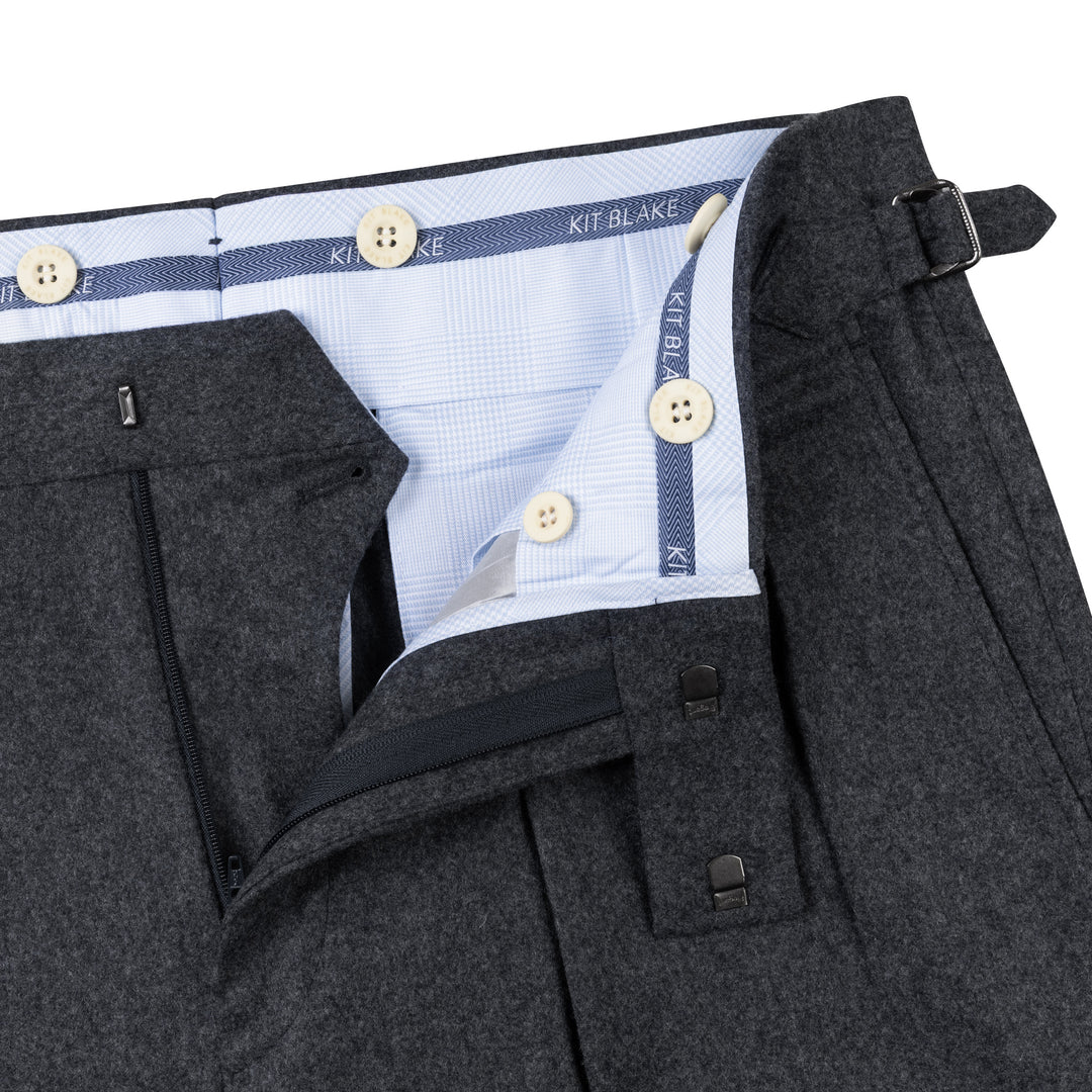 Grant Blue Fox Brothers Wool Flannel Trousers