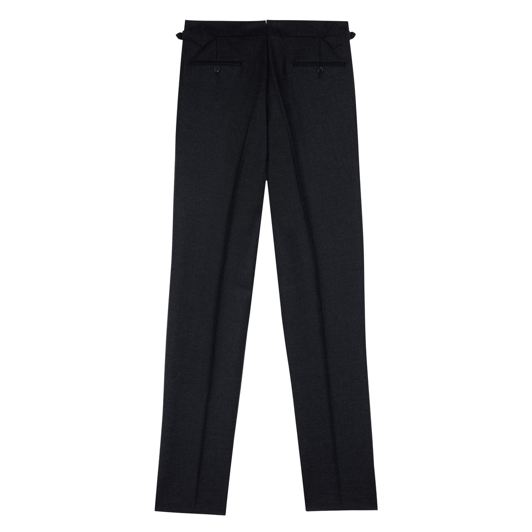 Grant Charcoal W. Bill Worsted Wool Trousers