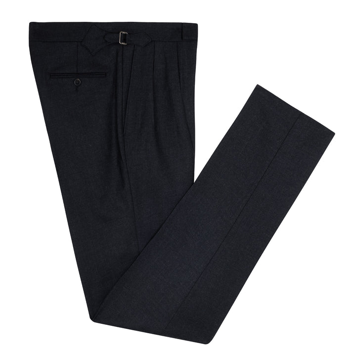 Grant Charcoal W. Bill Worsted Wool Trousers