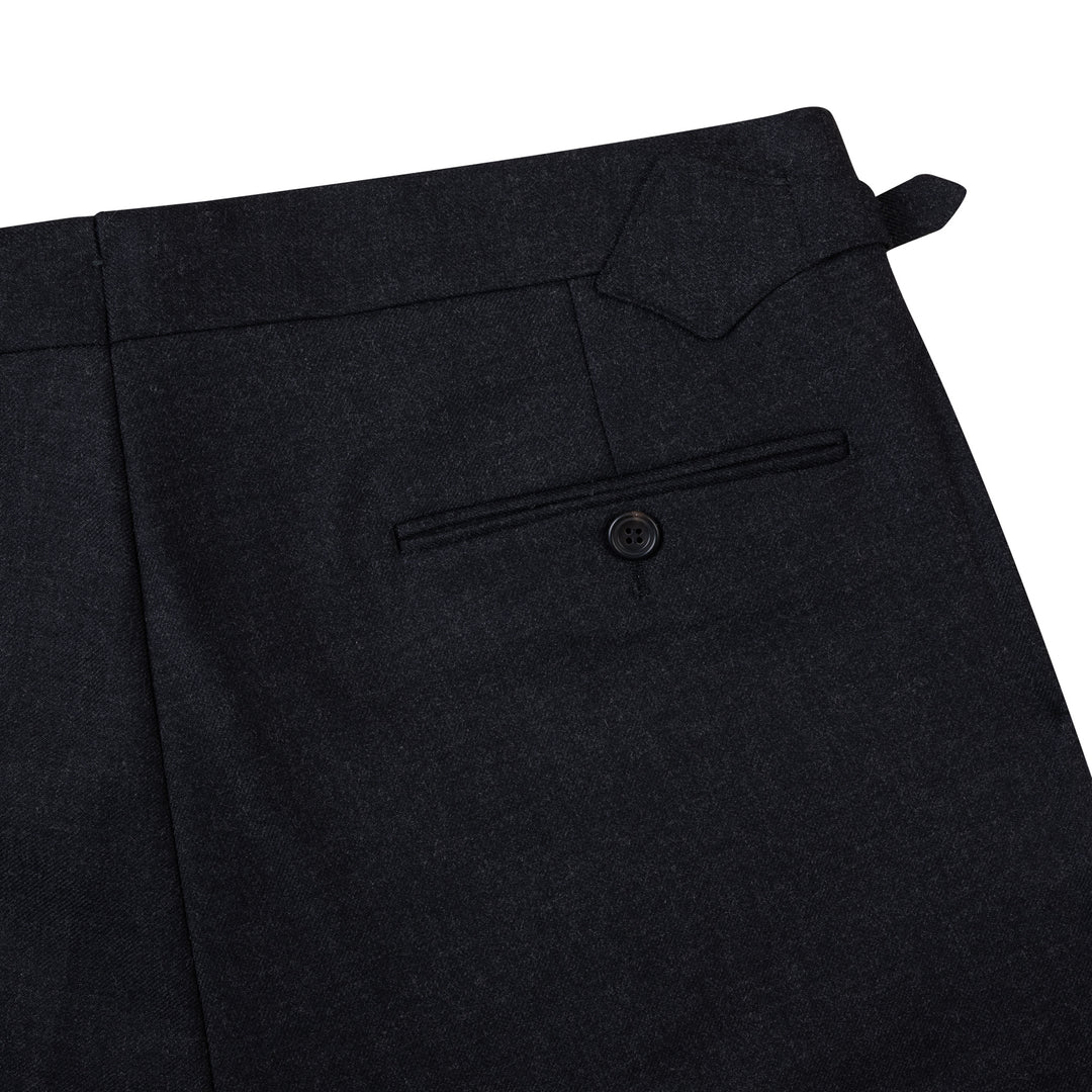 Grant Charcoal W. Bill Worsted Wool Trousers