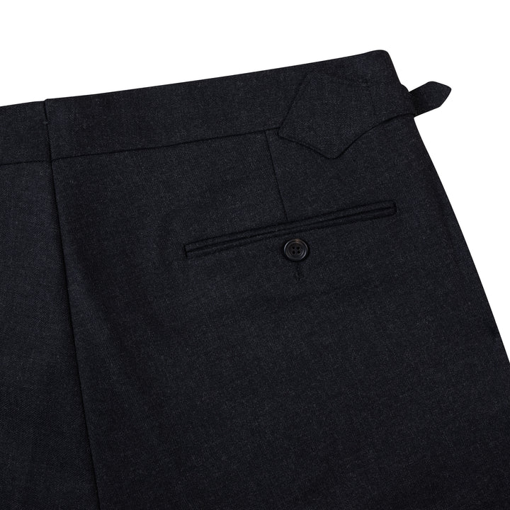 Grant Charcoal W. Bill Worsted Wool Trousers