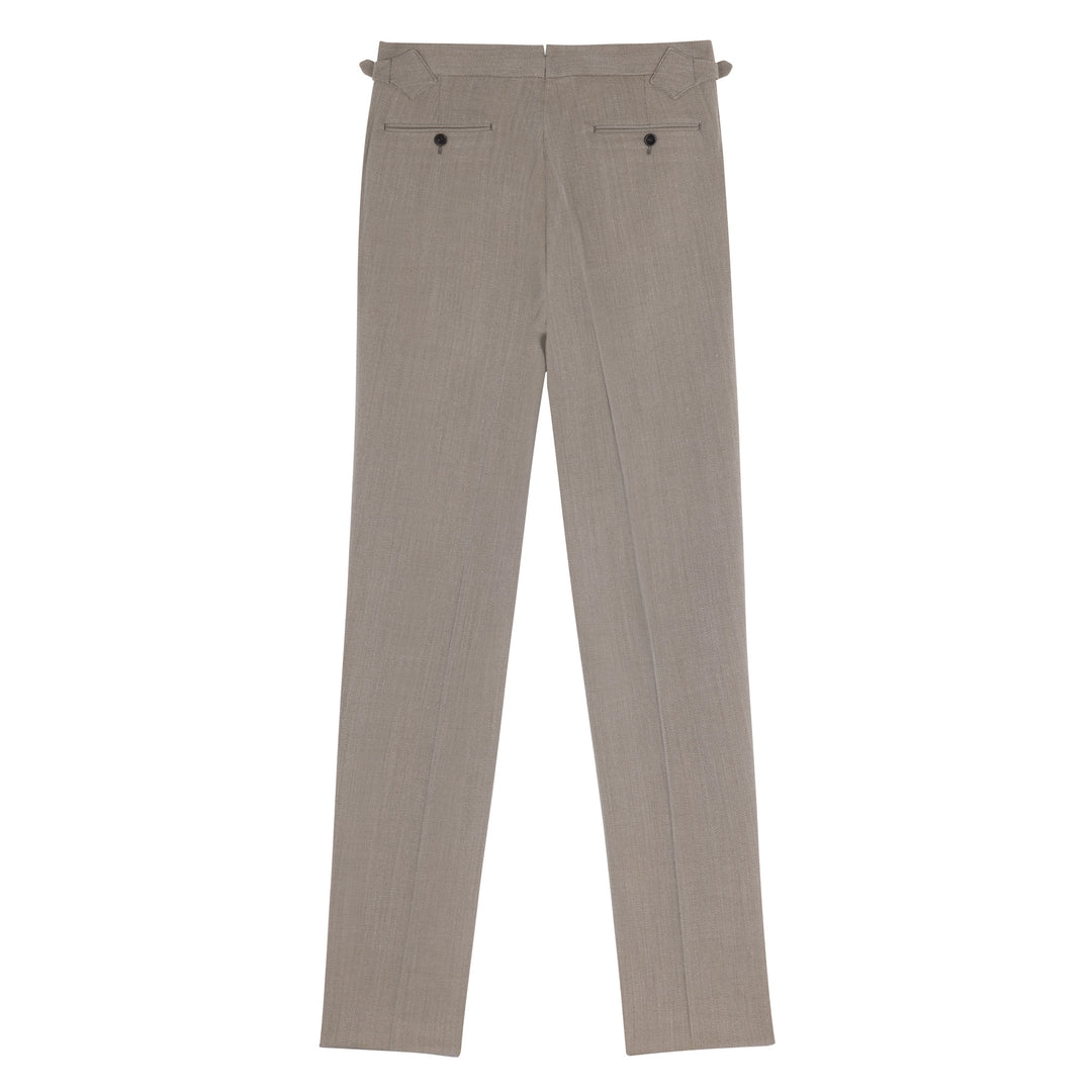 Grant Light Brown Whipcord Wool Trousers