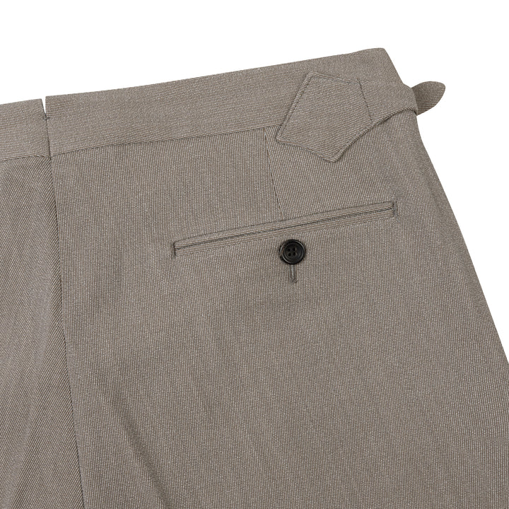 Grant Light Brown Whipcord Wool Trousers