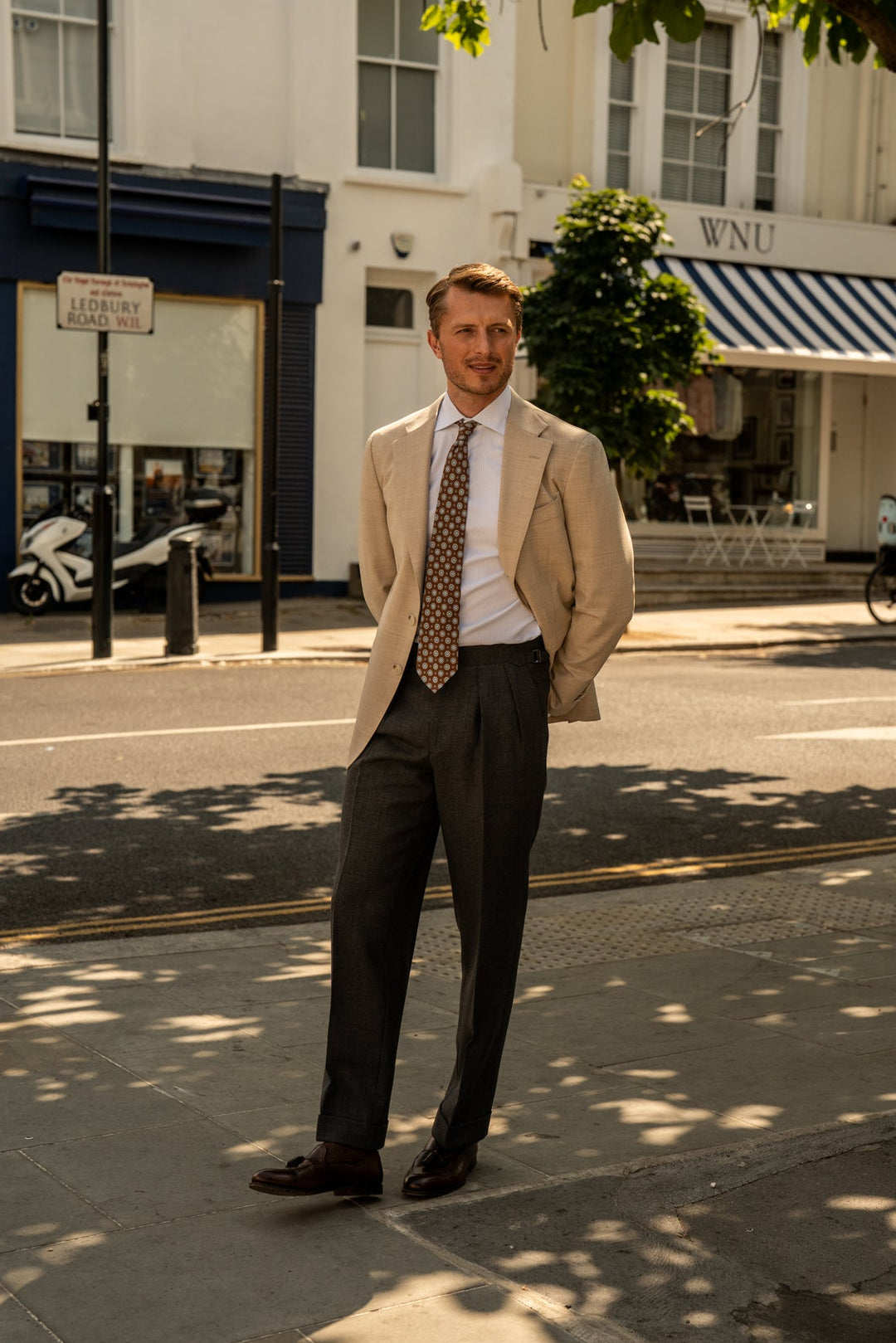 Aleks Mid Grey Fresco Wool Trousers