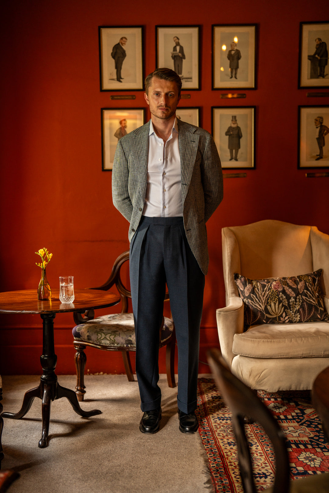 Aleks Blue Fresco Wool Trousers