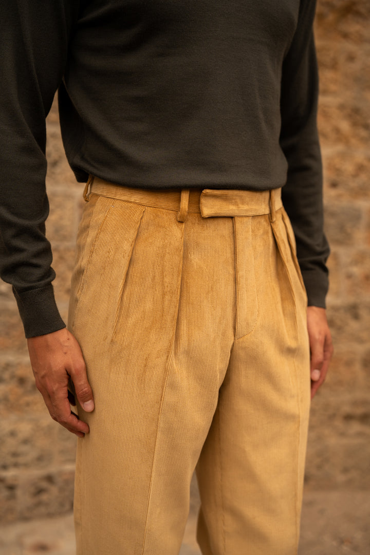 Grant Fawn Cotton Corduroy Trousers