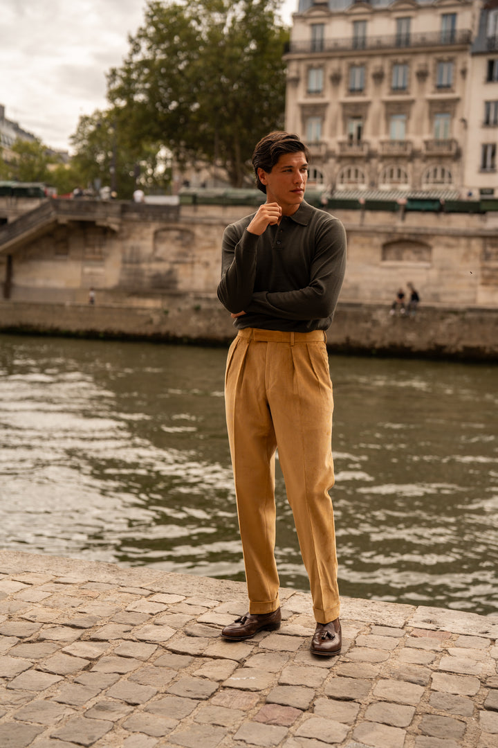 Grant Fawn Cotton Corduroy Trousers