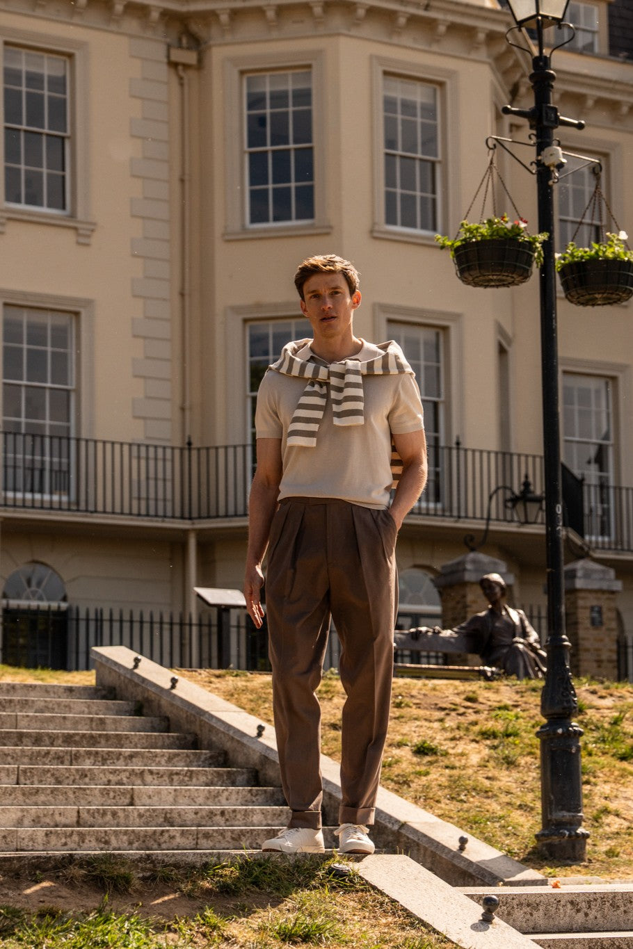 Aleks Dark Brown Cotton Trousers
