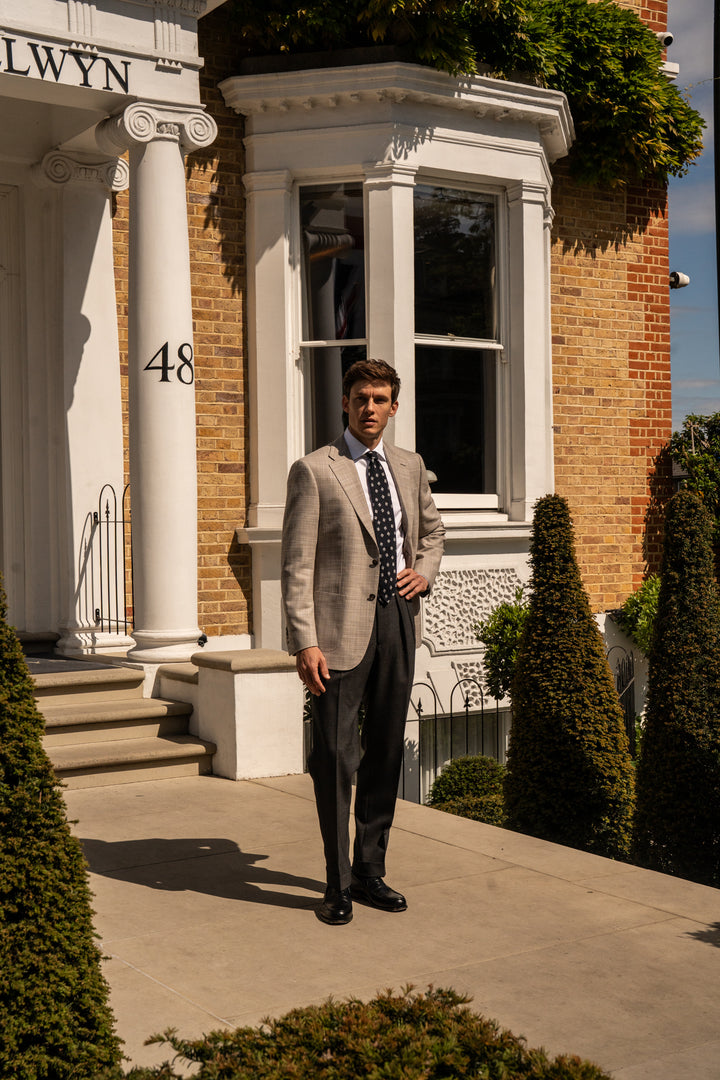 Grant Dark Grey Tropical Wool Trousers