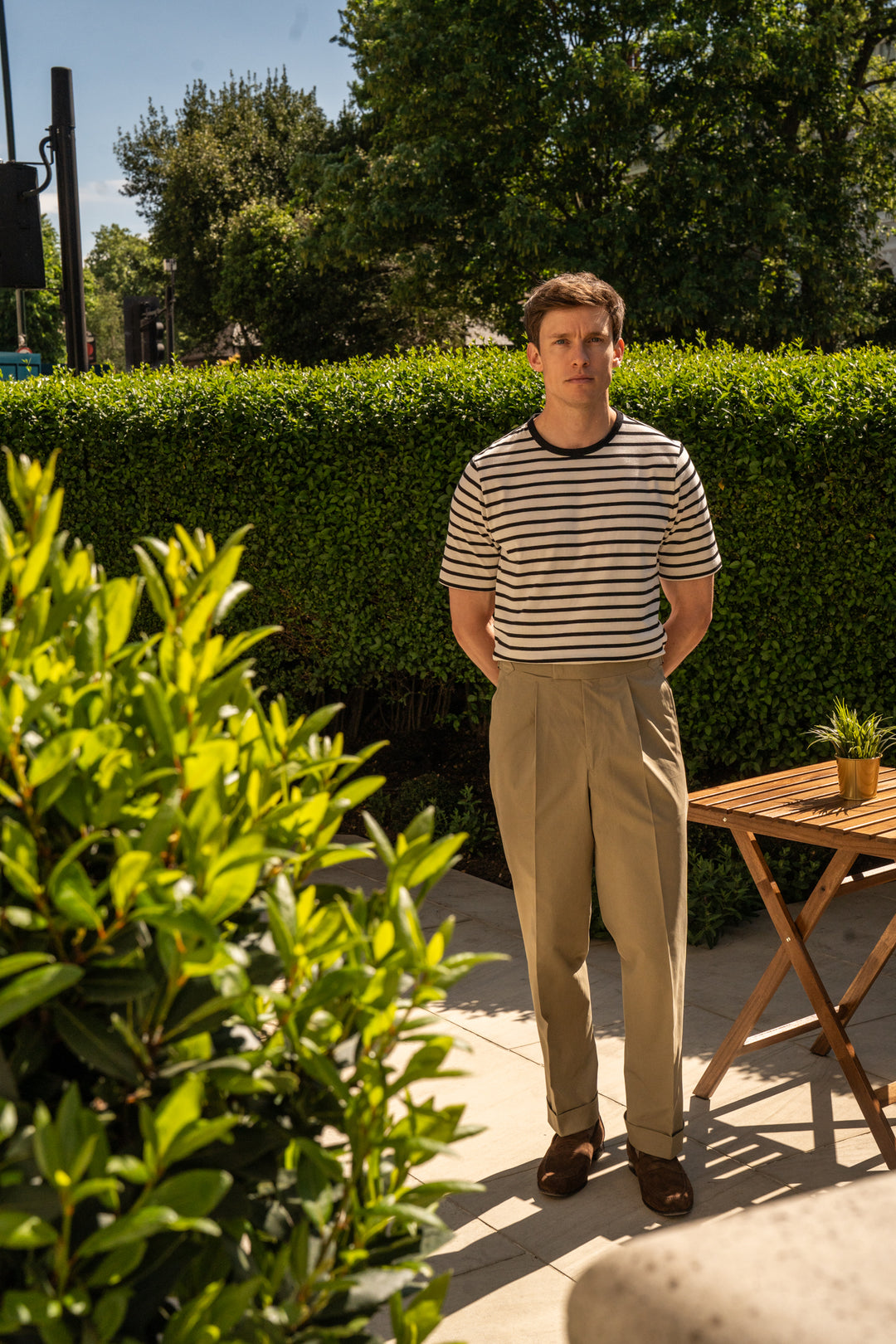 Duke Fawn Cotton Trousers