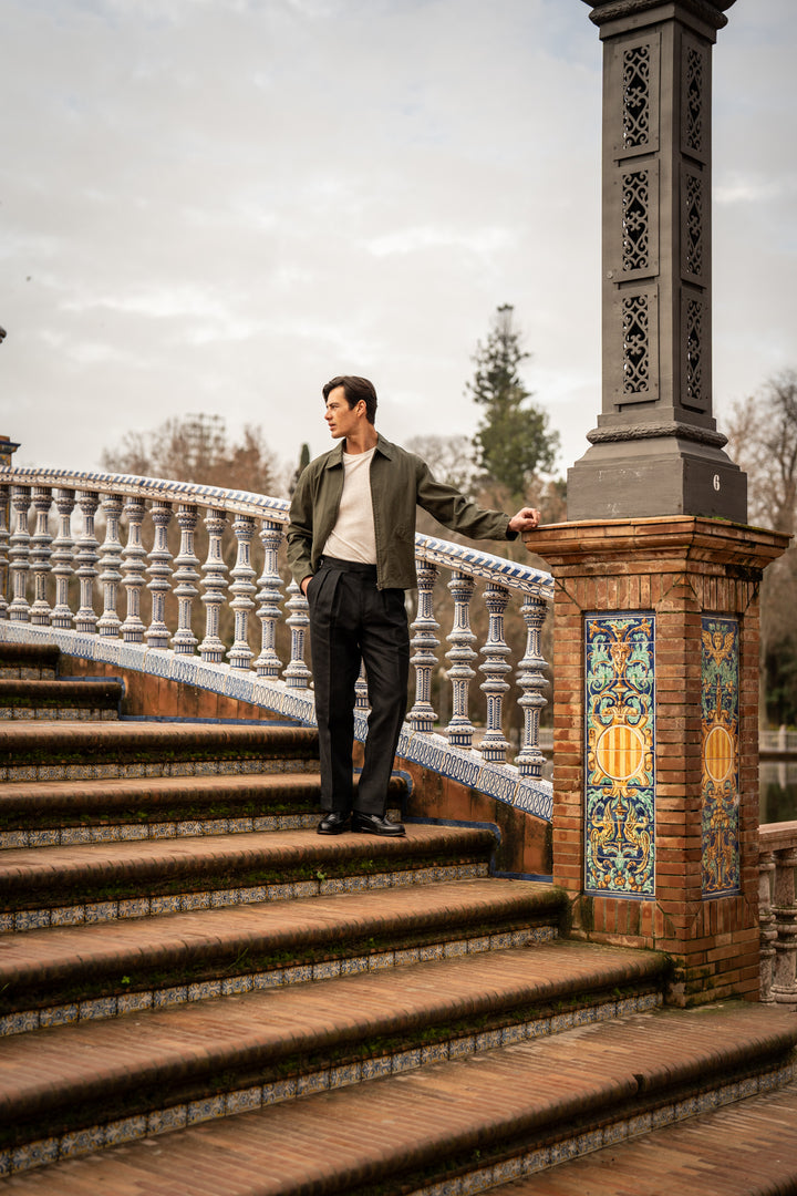 Aleks Black Linen Trousers