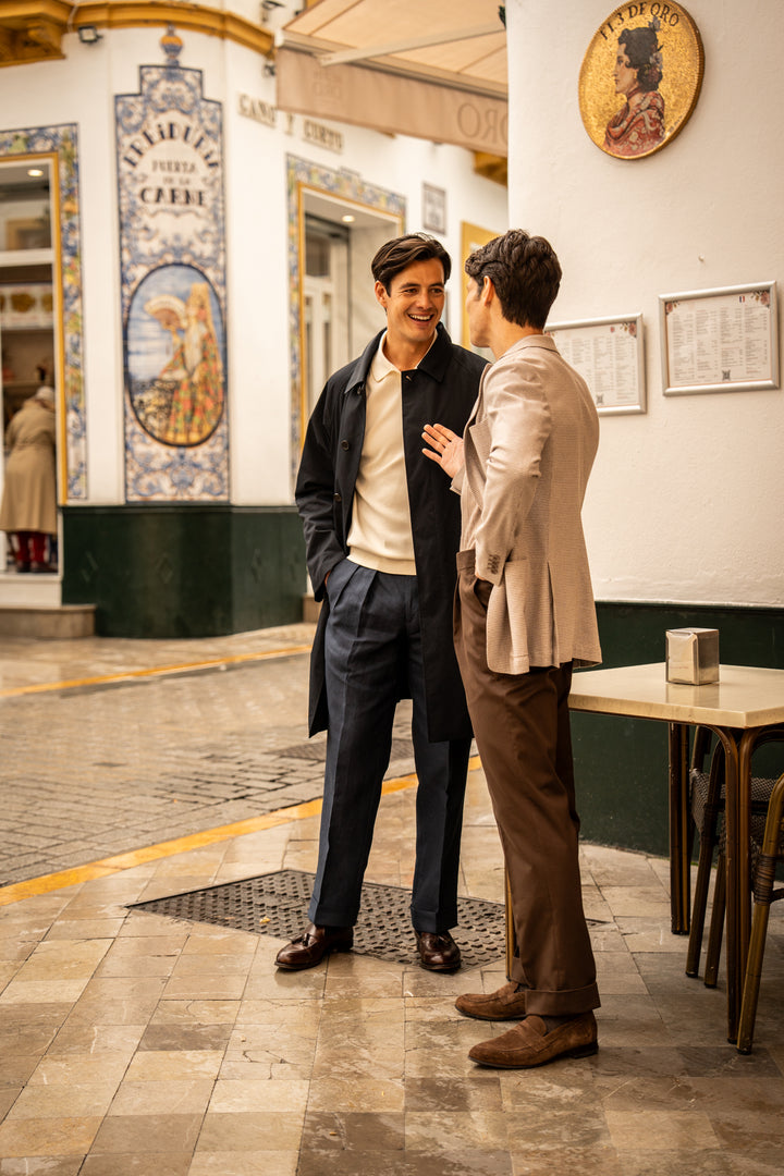 Aleks Navy Linen Trousers