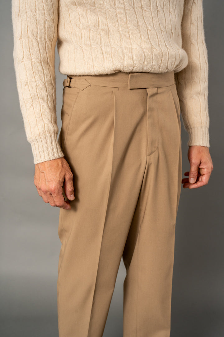 Duke Beige Cotton Twill Trousers