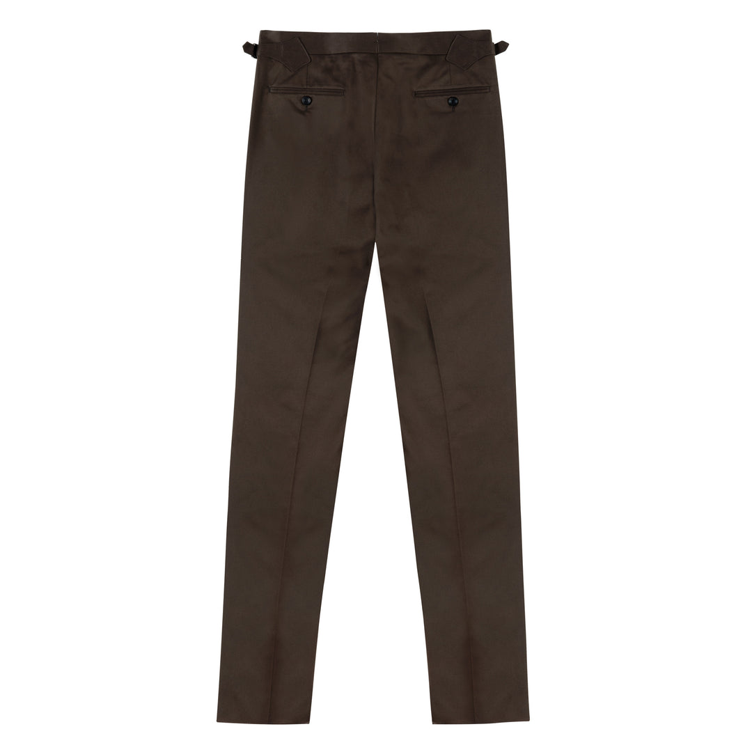 Delon Brown Cotton Trousers