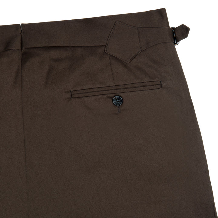 Delon Brown Cotton Trousers