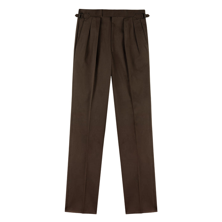 Aleks Brown Cotton Trousers