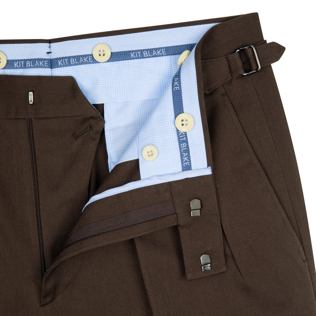 Aleks Brown Cotton Trousers