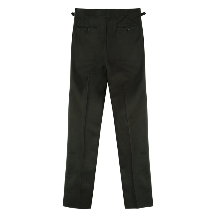 Grant Dark Green Cotton Trousers