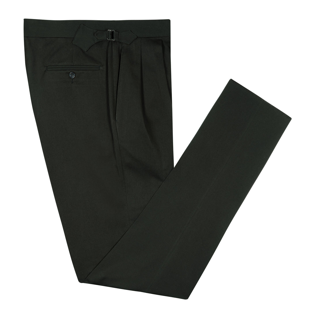 Grant Dark Green Cotton Trousers