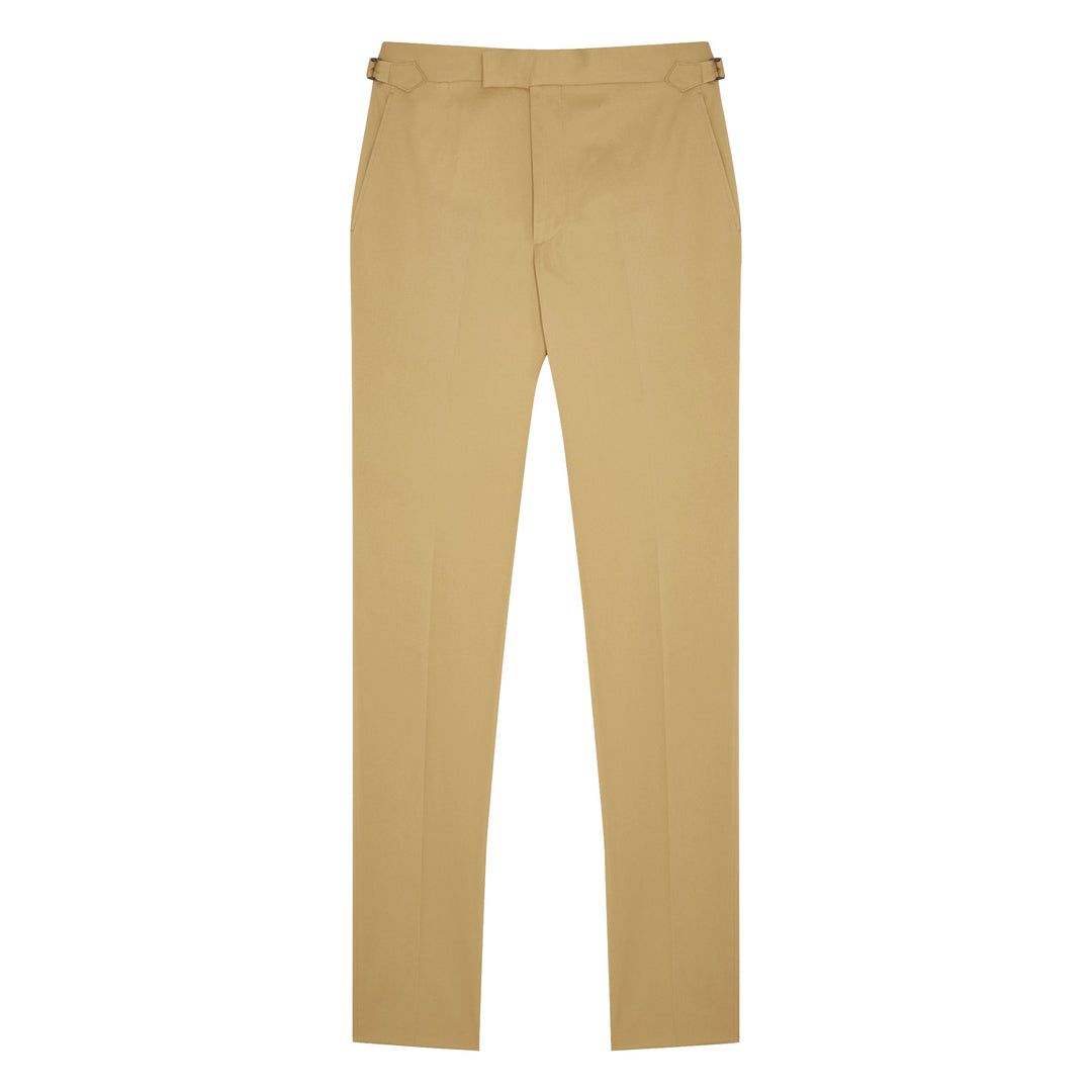 New Caine Beige Cotton Trousers-New Caine-Kit Blake