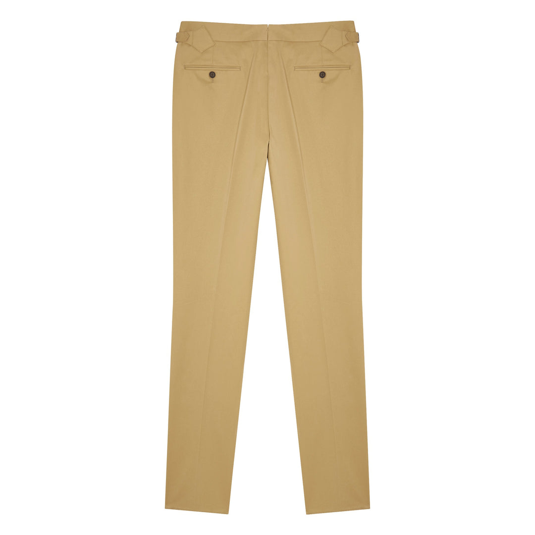 New Caine Beige Cotton Trousers-New Caine-Kit Blake