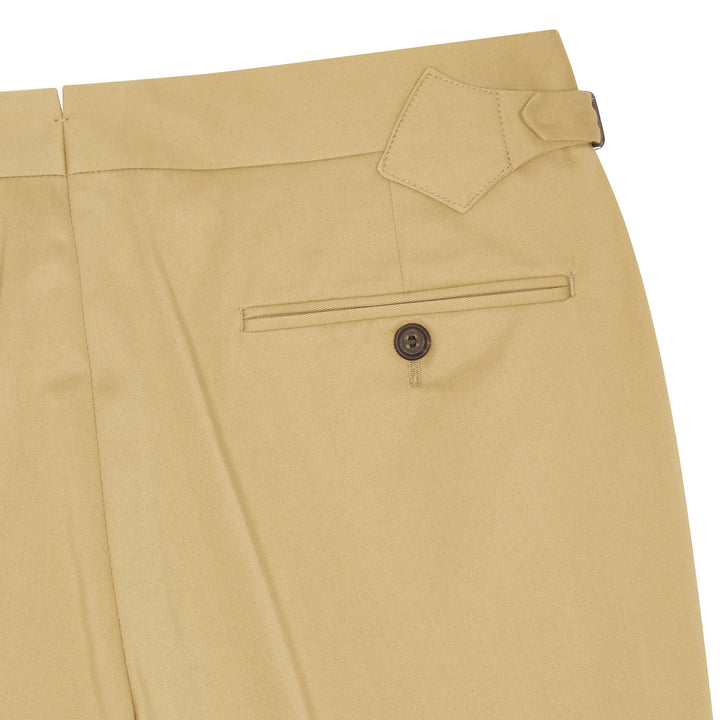 New Caine Beige Cotton Trousers-New Caine-Kit Blake