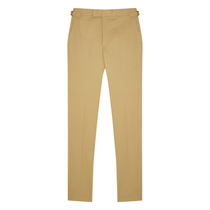 New Caine Beige Cotton Trousers-New Caine-Kit Blake