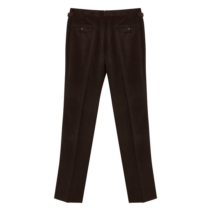 New Caine Brown Cotton Corduroy Trousers-Kit Blake-savilerowtrousers