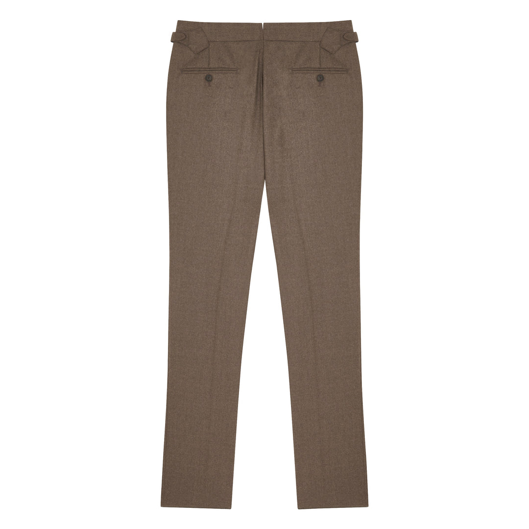 New Caine Brown Flannel Trousers-New Caine-Kit Blake-Savile Row Trousers