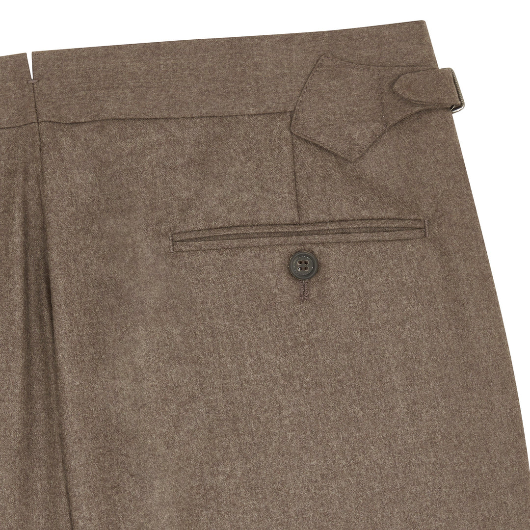 New Caine Brown Flannel Trousers-New Caine-Kit Blake-Savile Row Trousers